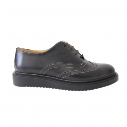 Pantofi negri casual pentru femei din piele naturala 20N