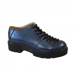 Pantofi cu talpa groasa albastri din piele naturala Diana, Mateo Shoes