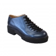 Pantofi cu talpa groasa albastri din piele naturala Diana, Mateo Shoes
