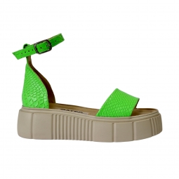 Sandale Dama Verzi cu Platforma si Catarama, Piele Naturala