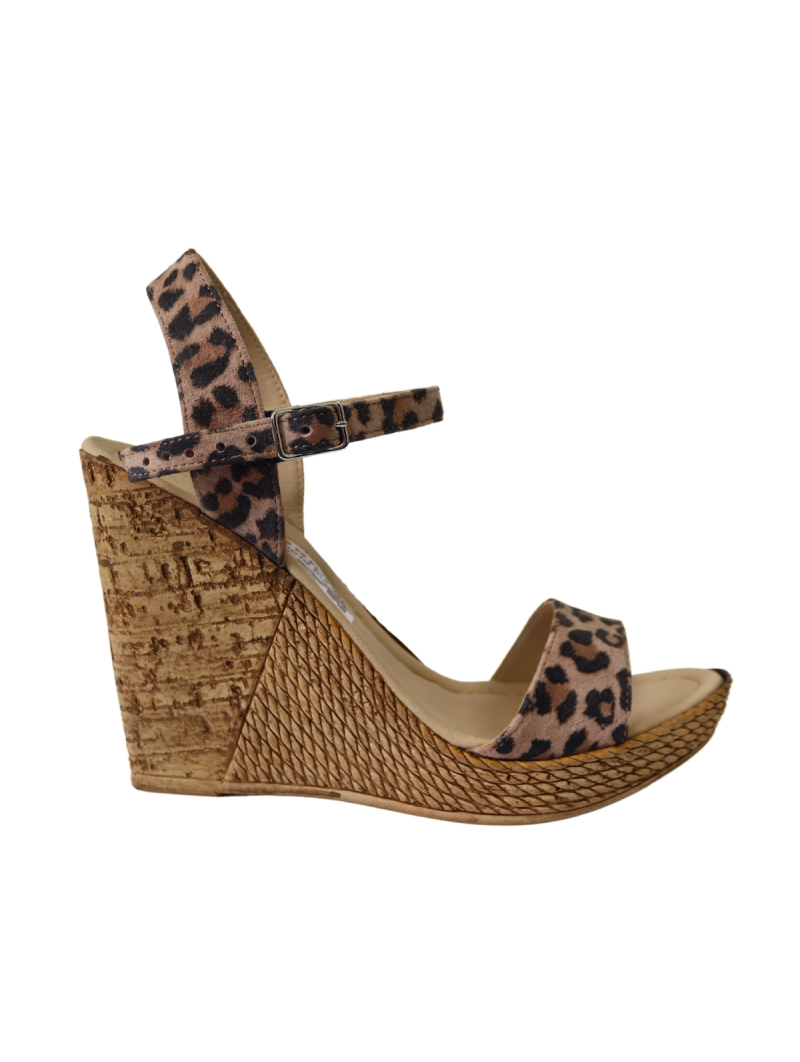 Sandale platforma imprimeu leopard