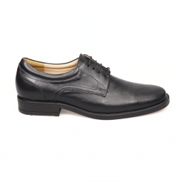 Pantofi Negri Barbati, cu Siret Piele Naturala