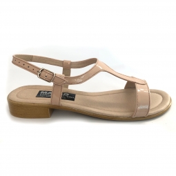Sandale dama nude cu talpa joasa piele naturala