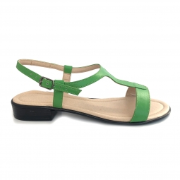 Sandale dama verzi cu talpa joasa piele naturala