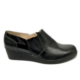 Pantofi dama lati casual cu elastic si talpa ortopedica din piele naturala